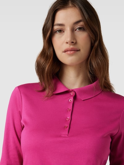 Christian Berg Woman Longsleeve mit Polokragen Pink 3