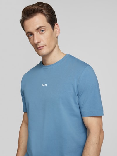 BOSS Orange T-Shirt mit Label-Print Bleu 3