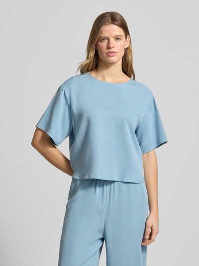 Marc O'Polo DENIM Relaxed fit blouse shirt van lyocell Rookblauw - 4