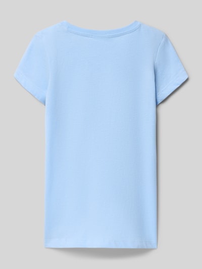 Produktfoto, Regular Fit T-Shirt mit Glitzer-Print von s.Oliver RED LABEL, Optik: Unifarben, reine Baumwolle, kurzarm, Rückansicht