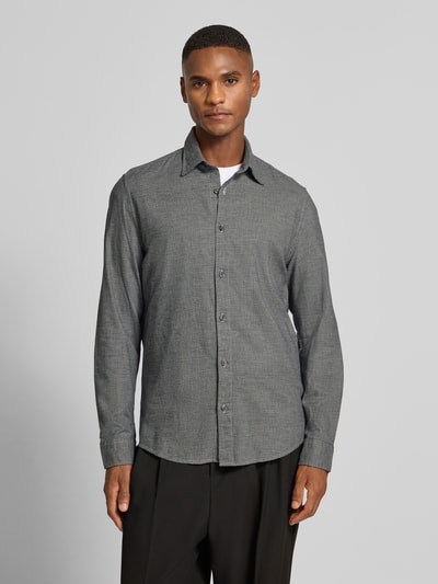 Marc O'Polo Shaped Fit Freizeithemd aus reiner Baumwolle Marine 4