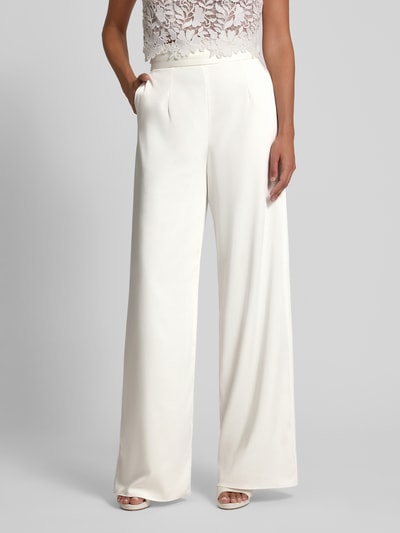 LUXUAR FASHION Wide Fit Stoffhose mit breitem Bund Offwhite 4