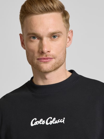 CARLO COLUCCI Sweatshirt mit Label-Print Black 3