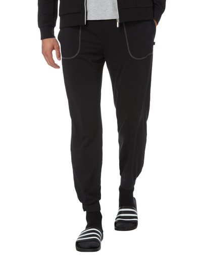 BOSS Sweatpants mit Kontrastnähten Black 4