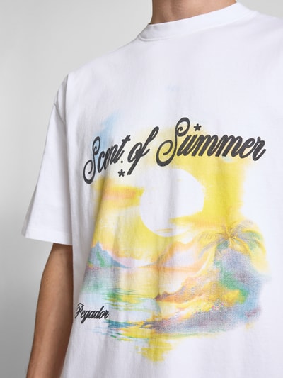 Pegador Oversized T-shirt met labelprint Wit - 3