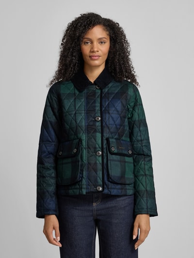 Barbour Kurtka pikowana o kroju regular fit ze sztruksowym kołnierzem model ‘LOUDON QUILT’ Ciemnoniebieski 4