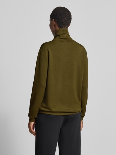 Soyaconcept Sweatshirt mit Stehkragen und Tunnelzug Modell 'BANU' Oliv 5