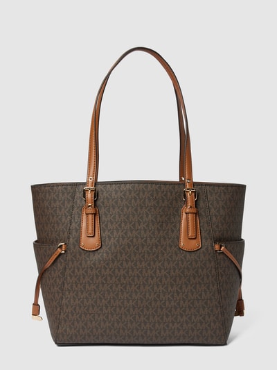 MICHAEL Michael Kors Torba shopper z aplikacją z logo model ‘VOYAGER’ Brązowy 4