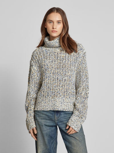 Noisy May Gebreide pullover met ribboorden, model 'BETHY' Ecru - 4