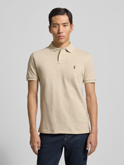 Polo Ralph Lauren Poloshirt met labelstitching Zand - 4