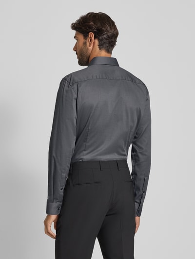 Jake*s Slim Fit Business-Hemd mit Strukturmuster Anthrazit 5