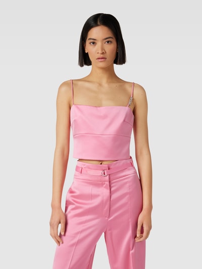 HUGO Crop Top mit Spaghettiträger Modell 'Camura' Pink 4