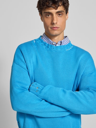 Marni Pullover in Strick-Optik im Used-Look Sky 3