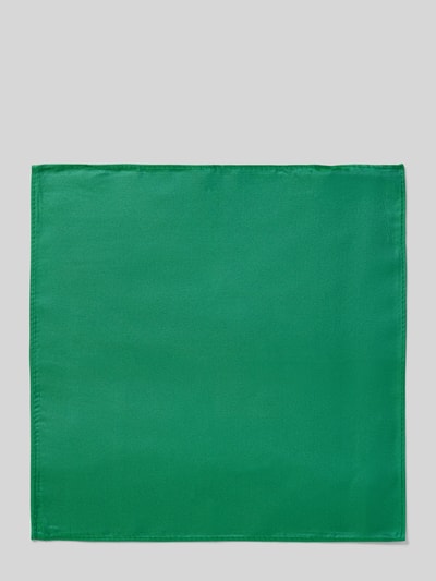 Produktfoto, Fein strukturiertes Einstecktuch aus Seide von Monti, zielono, kwadratowy kształt, delikatna tekstura, 27x28 cm