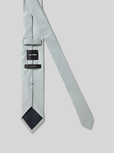 Produktfoto, Seidenkrawatte im Allover-Look (7,5 cm) von OLYMP, Reine Seide, klassische Form, Label-Detail, helle Grundfarbe, dezentes Muster