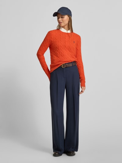 Polo Ralph Lauren Strickpullover aus Wolle-Kaschmir-Mix Modell 'JULIANNA' Orange 1
