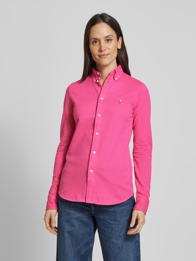 Polo Ralph Lauren Overhemdblouse met button-downkraag Felroze - 4