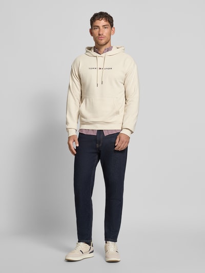 Tommy Hilfiger Bluza z kapturem o kroju regular fit z mieszanki bawełny Złamany biały melanż 1