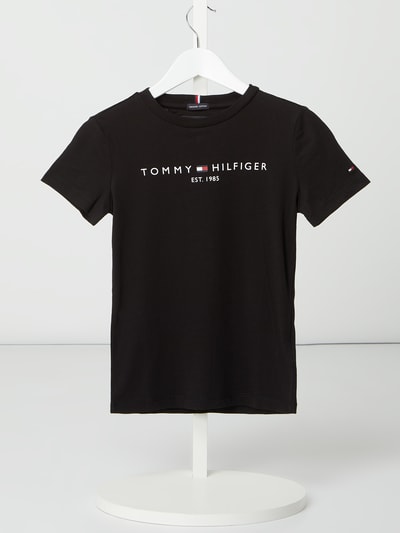 Tommy Hilfiger Teens T-Shirt z bawełny organicznej  Czarny 1