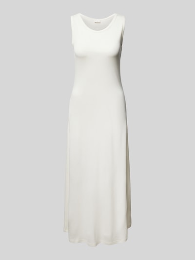 Milano Italy Długa sukienka z okrągłym dekoltem Złamany biały 2