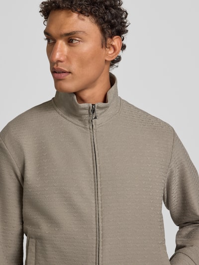 Emporio Armani Sweatjacke mit Stehkragen Hellgrau 3
