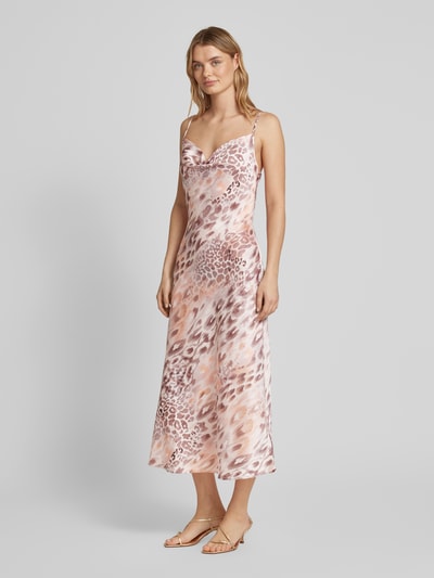 Guess Maxi-jurk met cascadehals, model 'AKILINA' Roze - 1