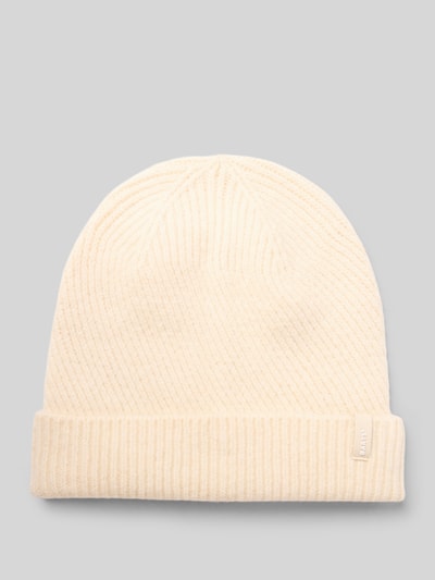 Barts Gebreide muts met labeldetail, model 'Kirinda' Offwhite - 1