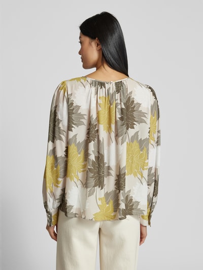 Marc Cain Relaxed Fit Bluse mit Rundhalsausschnitt Oliv 5