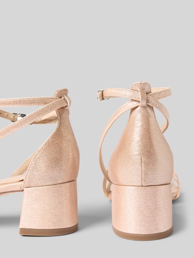Tamaris Sandalette in schimmernder Optik mit Blockabsatz Rose Gold 2