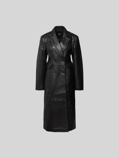 ROTATE Mantel aus echtem Lammleder Black 1