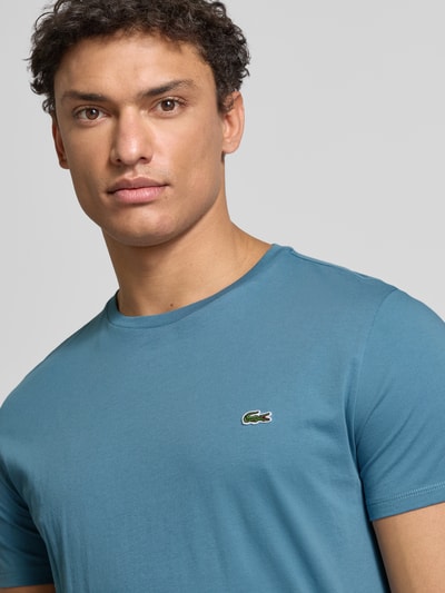 Lacoste T-Shirt mit Rundhalsausschnitt Modell 'Supima' Rauchblau 3