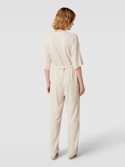 Selected Femme Jumpsuit mit V-Ausschnitt Modell 'VIVA' Sand 5