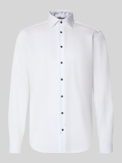 Christian Berg Men Slim Fit Business-Hemd mit Kentkragen Weiss 1