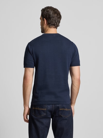 Christian Berg Men T-Shirt mit geripptem Rundhalsausschnitt Marine 5