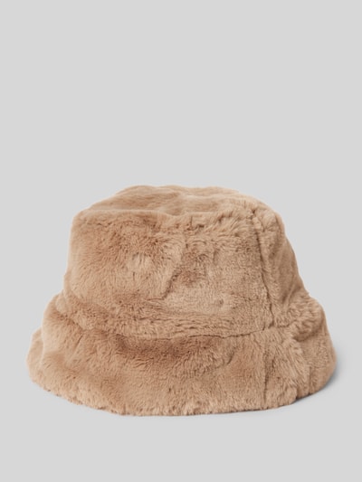 Pieces Bucket Hat in flauschiger Qualität Modell 'JEANEL' Taupe 1