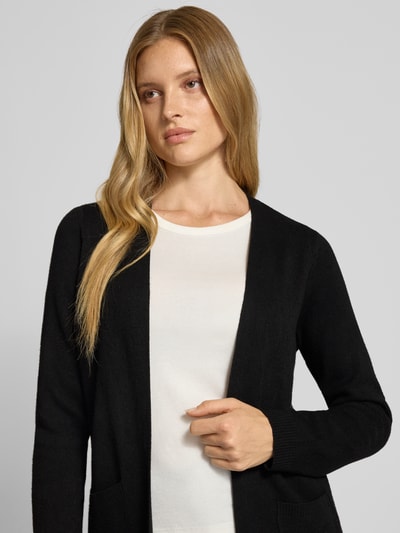Vero Moda Lange cardigan van viscosemix, model 'SABA' Zwart - 3