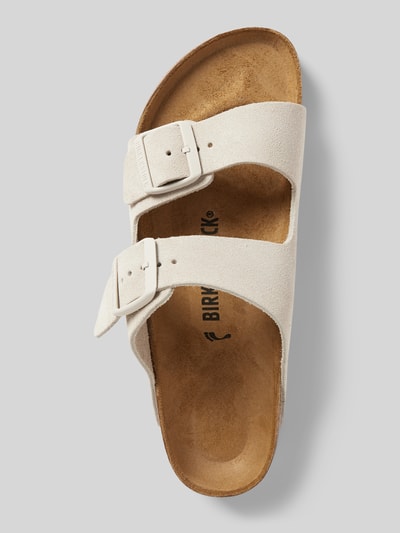 Birkenstock Sandalen aus Leder mit Dornschließe Modell 'Arizona' Weiss 3