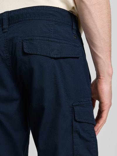 s.Oliver BLACK LABEL Szorty cargo o kroju relaxed fit z mieszanki bawełny Niebieski 3