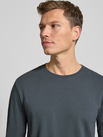 Christian Berg Men Shirt met lange mouwen en geribde ronde hals Flanel - 3