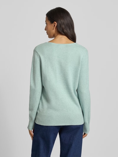 Christian Berg Woman Bluzka z długim rękawem o kroju regular fit z imitacji dzianiny z mieszanki wiskozy Jasnoturkusowy melanż 5