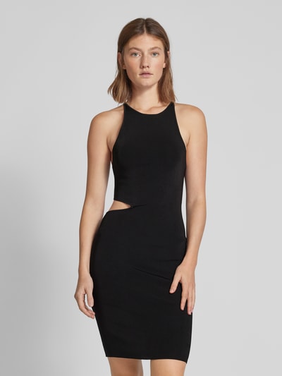 Calvin Klein Jeans Knielanges Kleid aus reiner Viskose Black 4