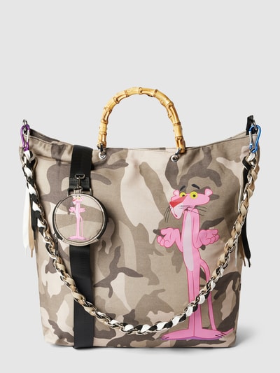 Stuff Maker Tote Bag mit Motiv-Print Oliv 2