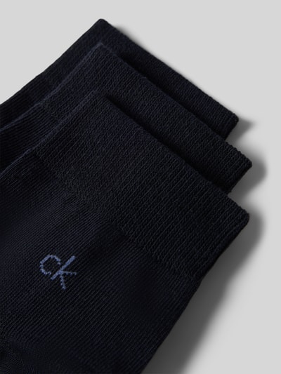 Produktfoto, Socken aus Baumwoll-Mix im 3er-Pack von CK Calvin Klein, dunkelblau, feine Struktur, schlichte Optik, Herren Socken
