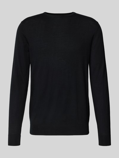 Profuomo Pullover van merinowol met ronde hals Zwart - 2