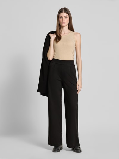 B.Young Wide Leg Stoffhose mit Bundfalten Modell 'Rizetta' Black 1