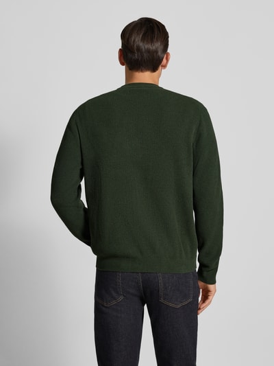 JAKE*S STUDIO MEN Regular fit shirt met lange mouwen en ronde hals Donkergroen - 5