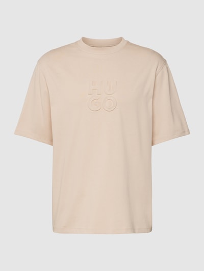 HUGO T-Shirt mit Rundhalsausschnitt Modell 'Dleek' Beige 2