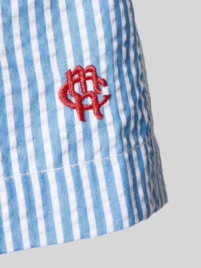 Produktfoto, Badehose mit elastischem Bund und Tunnelzug von MCNEAL im Streifendesign, Baumwoll-Mix, Label-Stitching, Regular-Fit