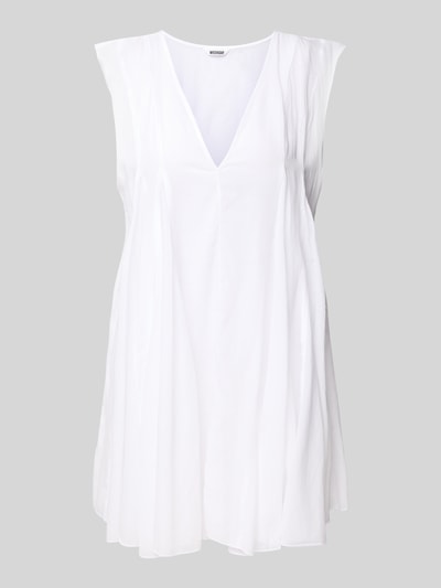 WEEKDAY Sukienka mini z dekoltem w serek model ‘Nicki’ Piaskowy 2