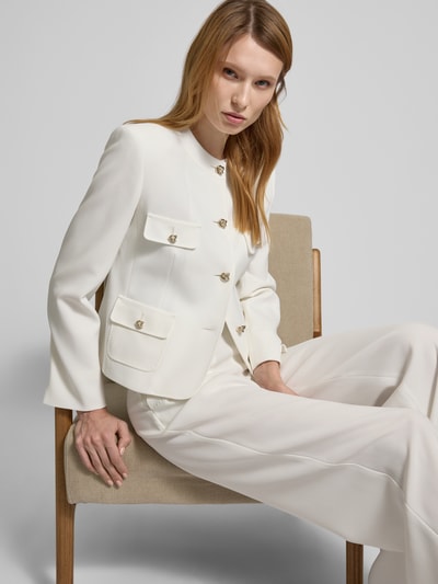 Max Mara Studio Blazer mit aufgesetzten Pattentaschen Modell 'YANA' Weiss 3